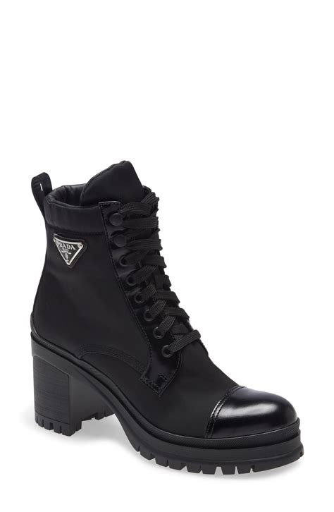 prada ankle boot|prada block heel combat boots.